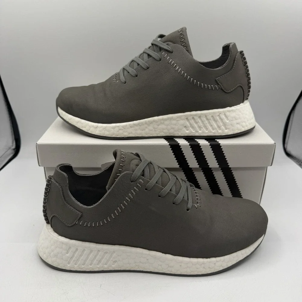 Adidas Wings & Horns WH NMD_R2 Shoes Mens 11 Ash Grey Leather‎ Sneakers BB3117